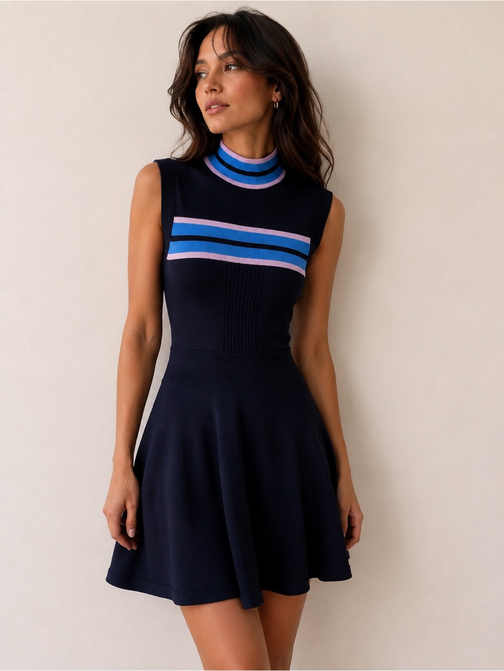 Claudie Pierlot Paris Open Back Knit Fit & Flare Dress Size 2 (US 8)